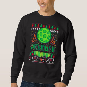 Pickleball Christmas Pickle Ball Ugly Christmas Sw Sweatshirt