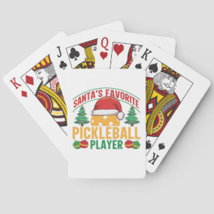 Pickleball Christmas Playing Cards