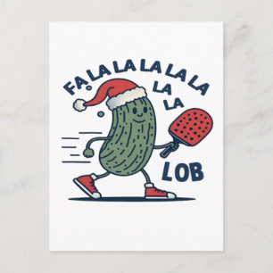 Pickleball Christmas Postcard
