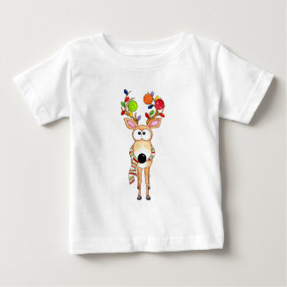 Pickleball Christmas Reindeer Baby T-Shirt