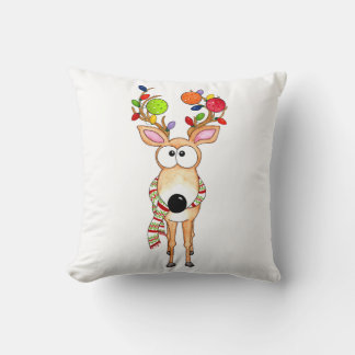 Pickleball Christmas Reindeer Cushion