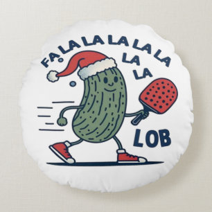 Pickleball Christmas Round Cushion