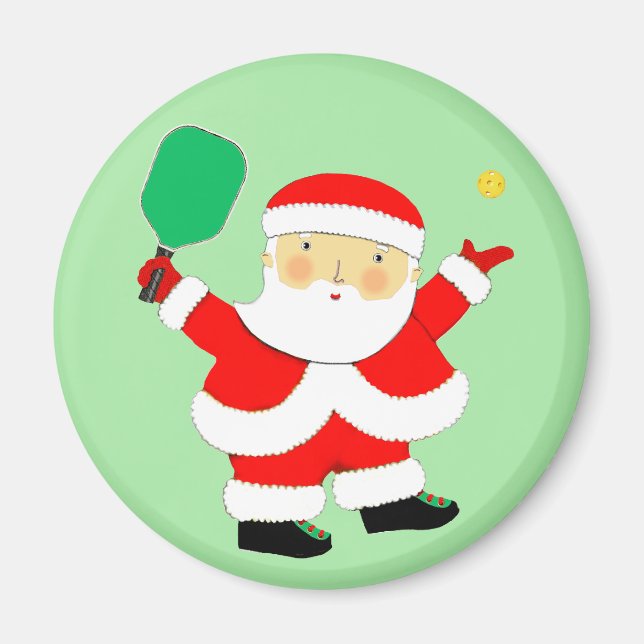 Pickleball Christmas Stocking Stuffer Magnet (Front)