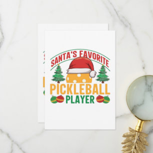 Pickleball Christmas Thank You Card
