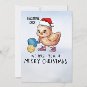 Pickleball Christmas themed Holiday Card