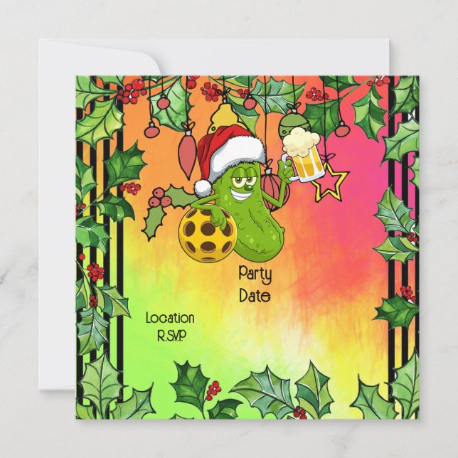 Pickleball Christmas themed  Invitation (Front)