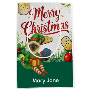 Pickleball Christmas themed  Medium Gift Bag