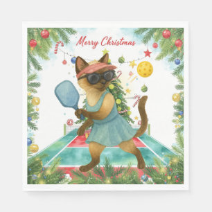 Pickleball Christmas themed Napkin