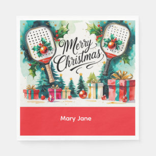 Pickleball Christmas themed  Napkin