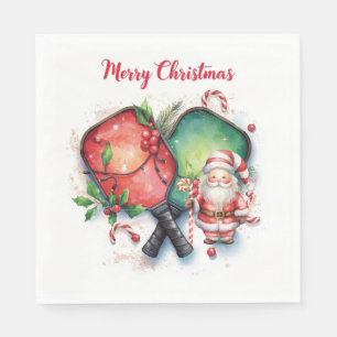 Pickleball Christmas themed Napkin