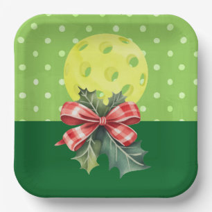 Pickleball Christmas themed  Paper Plate