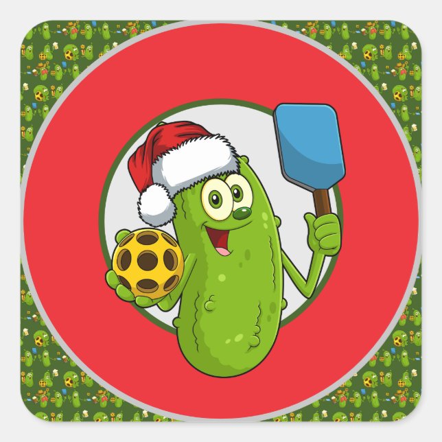 Pickleball Christmas themed  Square Sticker (Front)