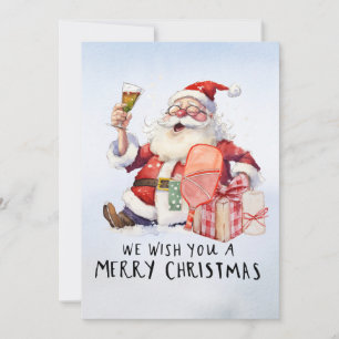 Pickleball Christmas themed with Santa Claus Holiday Card