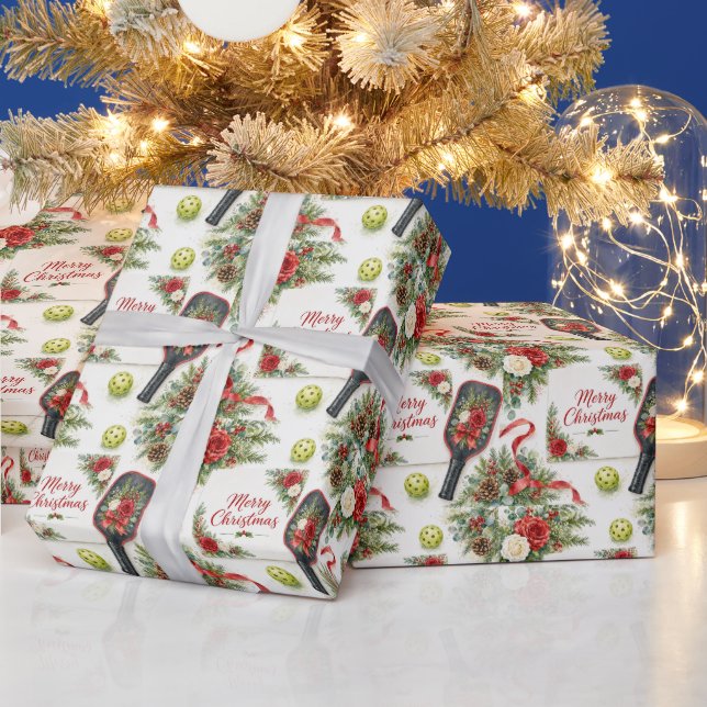 Pickleball Christmas themed  Wrapping Paper (Holidays)