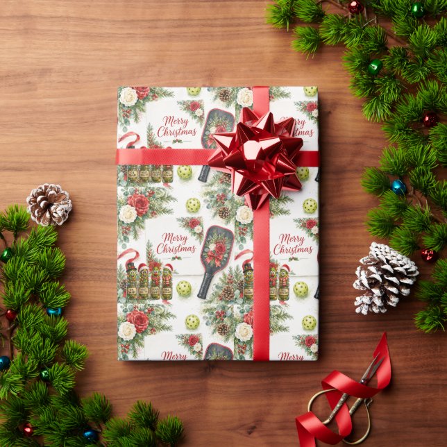 Pickleball Christmas themed  Wrapping Paper (Holiday Gift)