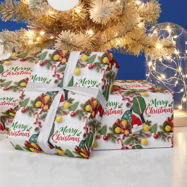 Pickleball  Christmas themed Wrapping Paper (Holidays)