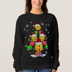 Pickleball Christmas Tree Santa Pickleball X-mas L Sweatshirt