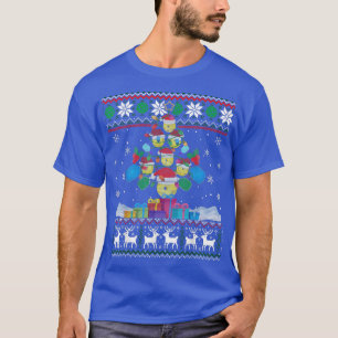Pickleball Christmas Tree Santa Pickleball Xmas Li T-Shirt