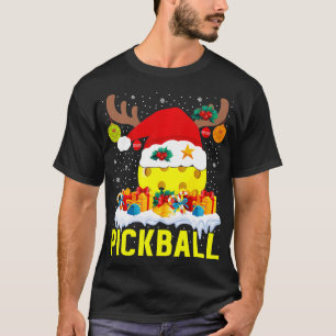 Pickleball Christmas Tree Santa Pickleball Xmas Li T-Shirt