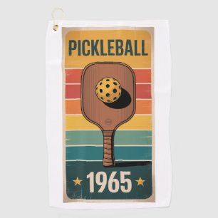 Pickleball Classic 1965 Paddle Poster For Fans Golf Towel