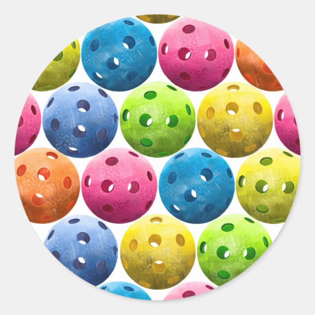 Pickleball Classic Round Sticker (Front)