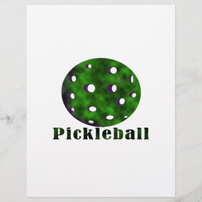 pickleball clouded text n ball green.png flyer (Front)