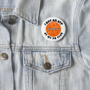 Pickleball Club ATP Orange Personalized 6 Cm Round Badge