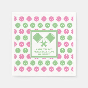 Pickleball Club Backyard Pickle Court Custom Text  Napkin