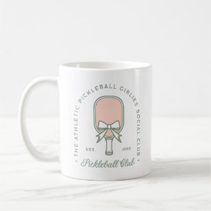 Pickleball club girlies pink and green aesthetic coffee mug