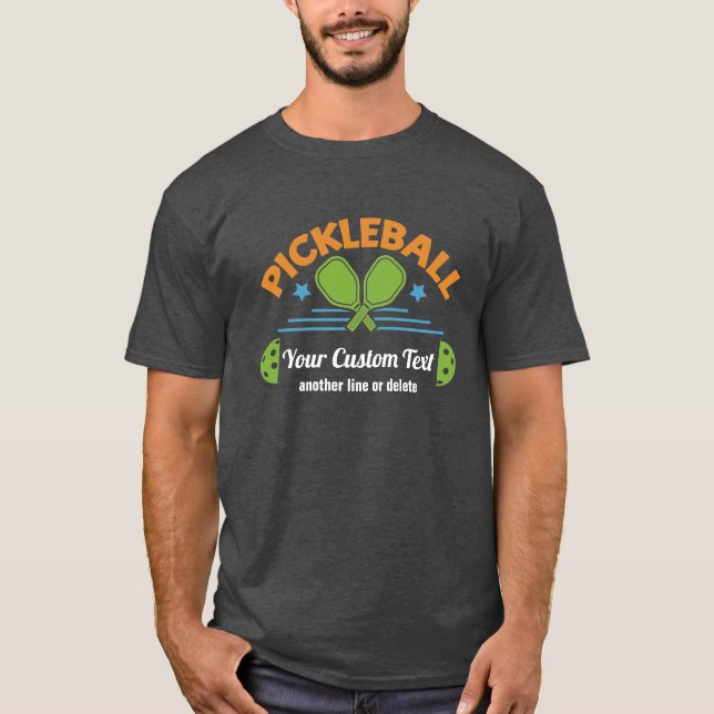 Pickleball Club Pickleball Paddle & Ball Custom T-Shirt (Front)