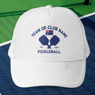 Pickleball Club Team Australia Flag Custom Trucker Hat