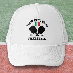 Pickleball Club Team Italian Flag Pickler Gift Trucker Hat