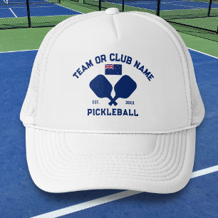 Pickleball Club Team New Zealand NZ Flag Custom Trucker Hat