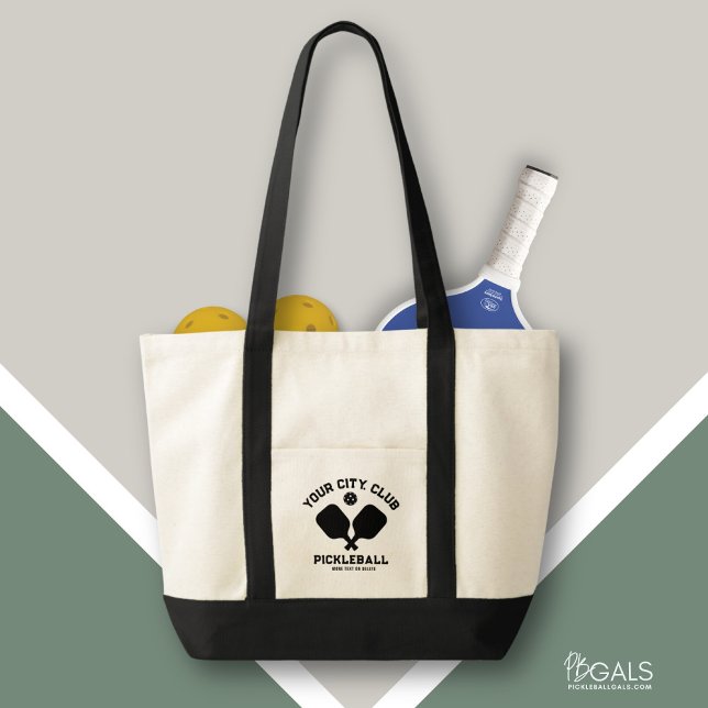 Pickleball Club Team Player Custom Pickle Gift Tote Bag (Creator Uploaded)