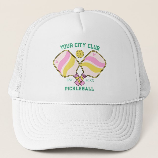 Pickleball Club Team Player Custom Pickle Gift Tru Trucker Hat (Front)