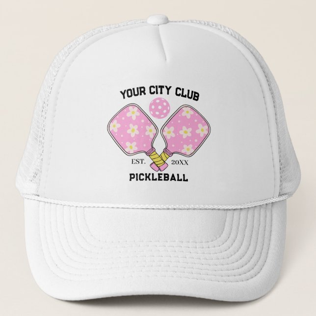 Pickleball Club Team Player Custom Pickle Gift Tru Trucker Hat (Front)