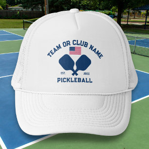 Pickleball Club Team USA American Flag Custom Trucker Hat