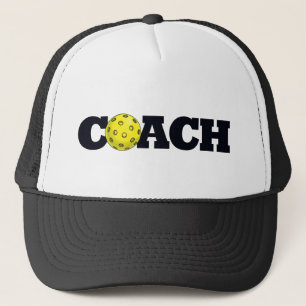 Pickleball Coach – Bold Yellow Pickleball  Trucker Hat