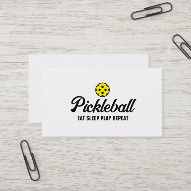Pickleball coach business card template (Front/Back In Situ)
