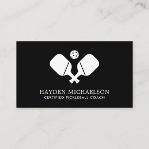 Pickleball Coach Instructor Pro Simple Modern Business Card