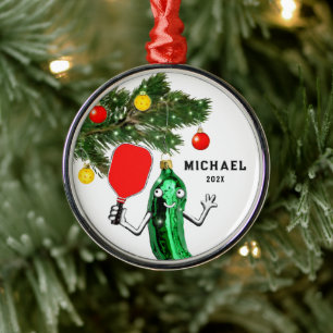 Pickleball Collectable Metal Ornament
