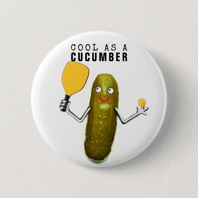 Pickleball Collectible 6 Cm Round Badge (Front)