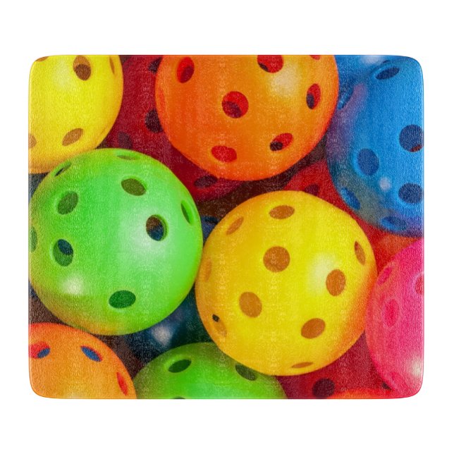 Pickleball Colorful Cutting Board (Front)