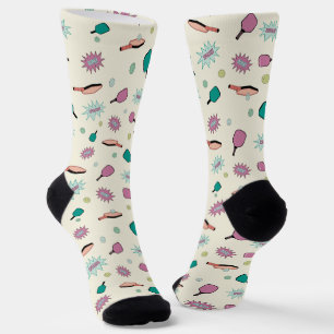 Pickleball! Colourful Pattern Socks