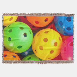Pickleball Colourful Throw Blanket