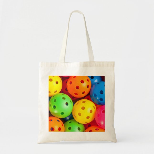 Pickleball Colourful Tote Bag (Front)