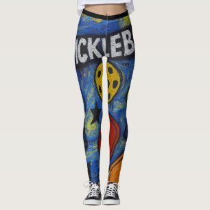 Pickleball Comic Burst Starry Style Leggings