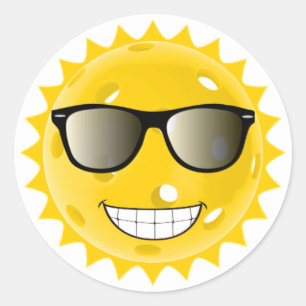 Pickleball Cool Classic Round Sticker