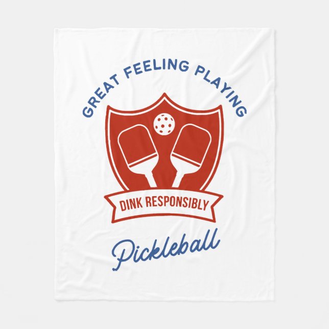 Pickleball cool design to wear fleece blanket (Front)