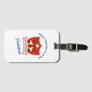 Pickleball cool design to wear luggage tag